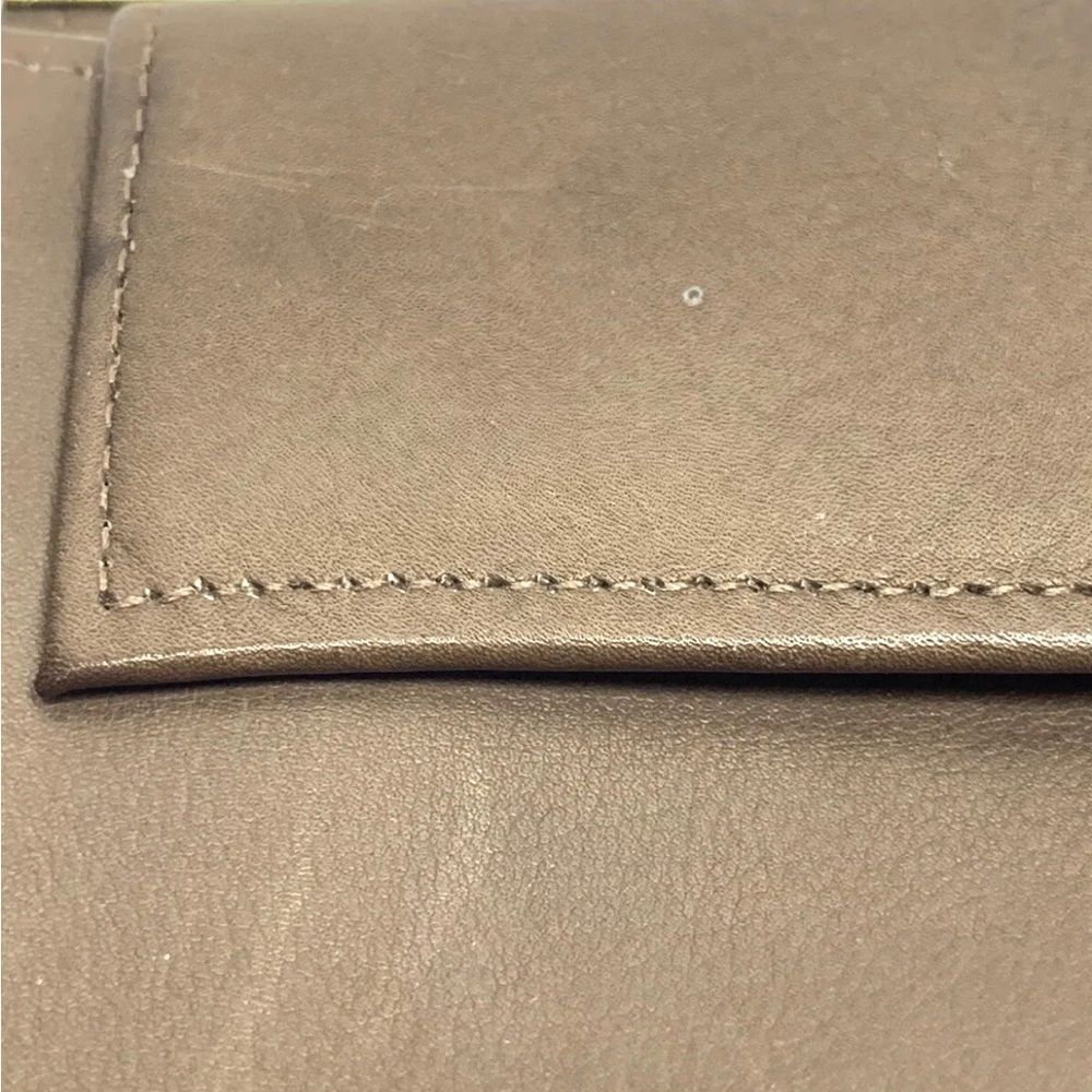 Amity Vintage Brown Cowhide Leather Clutch Checkbook Wallet Boxed - Picture 6 of 6